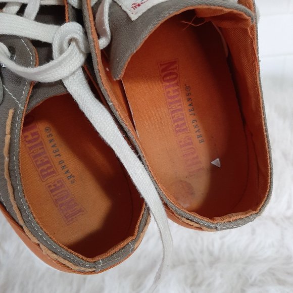 Ture Religion Men's Grey Orange Skateboard Hanabel Suede Sneakers Siz 8 - Picture 4 of 8